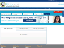 Tablet Screenshot of ektajobs.com